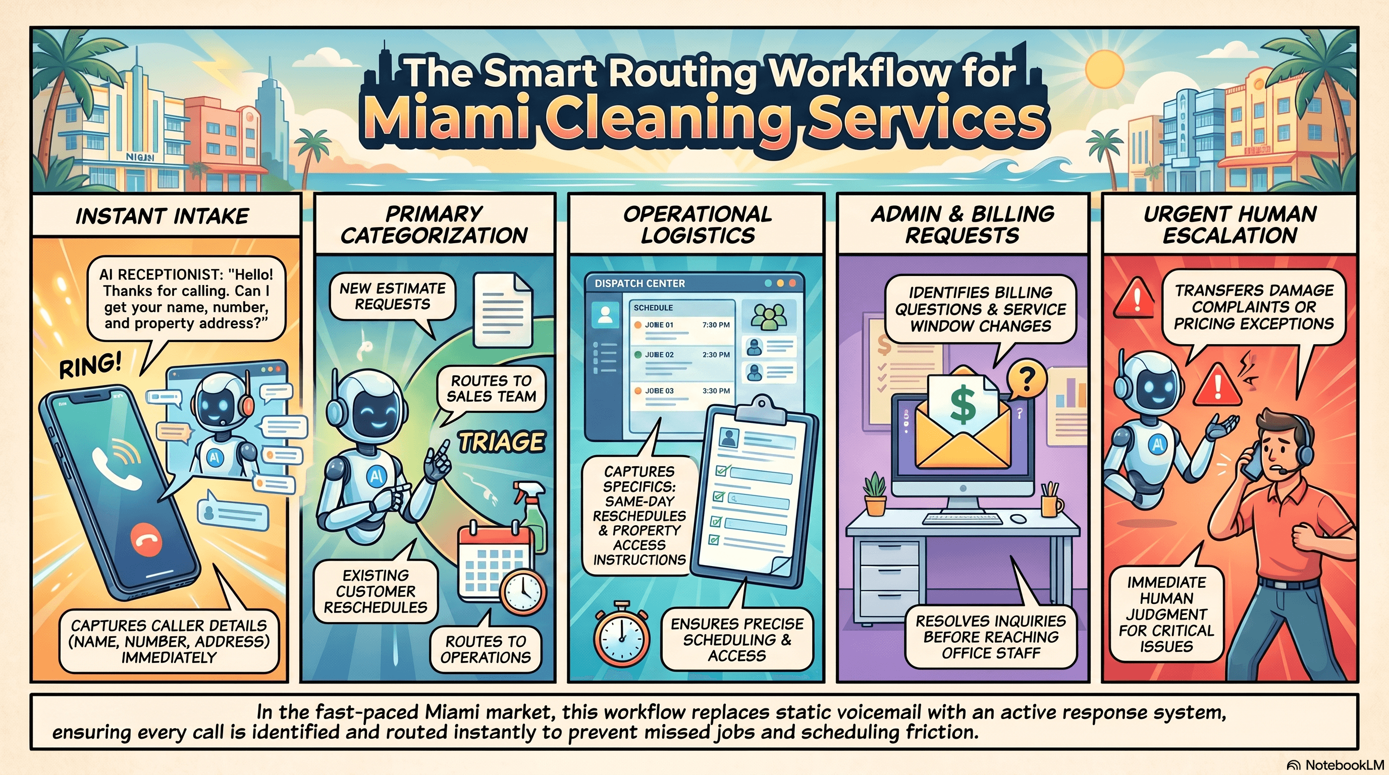 Miami moving company routing quote requests and schedule changes