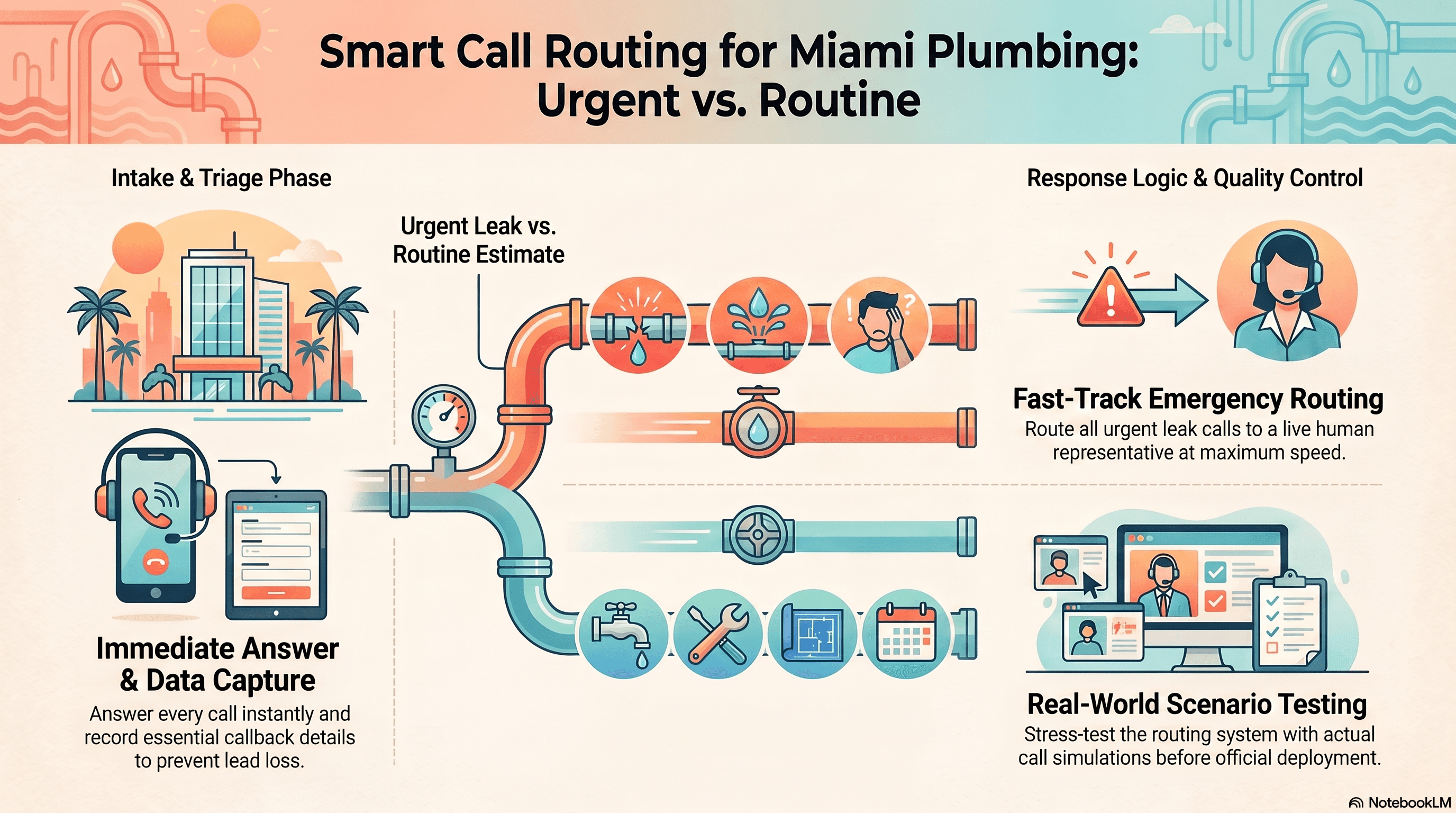 Miami pool service team routing equipment and maintenance calls